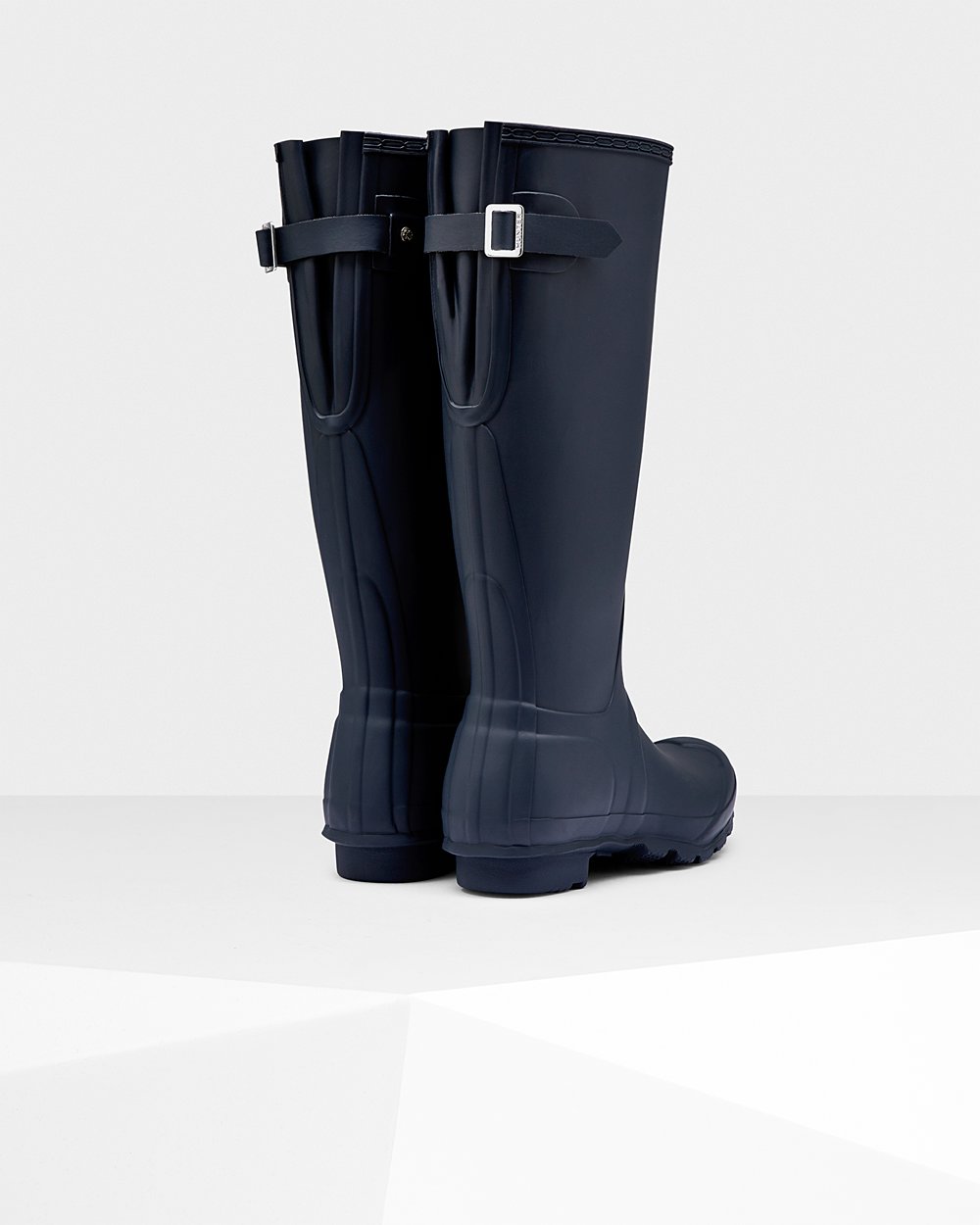 Women Hunter Original Back Adjustable | Tall Rain Boots Navy | NZ-80425-WSJL